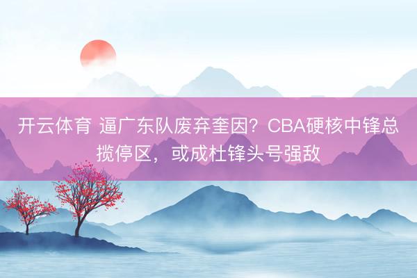 开云体育 逼广东队废弃奎因？CBA硬核中锋总揽停区，或成杜锋头号强敌