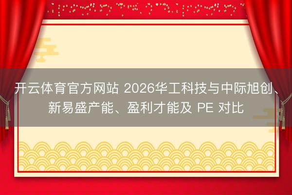 开云体育官方网站 2026华工科技与中际旭创、新易盛产能、盈利才能及 PE 对比