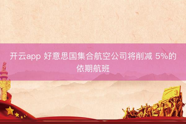 开云app 好意思国集合航空公司将削减 5%的依期航班